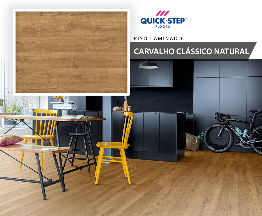 Piso Laminado - Quick Step Impressive - Carvalho Clássico Natural