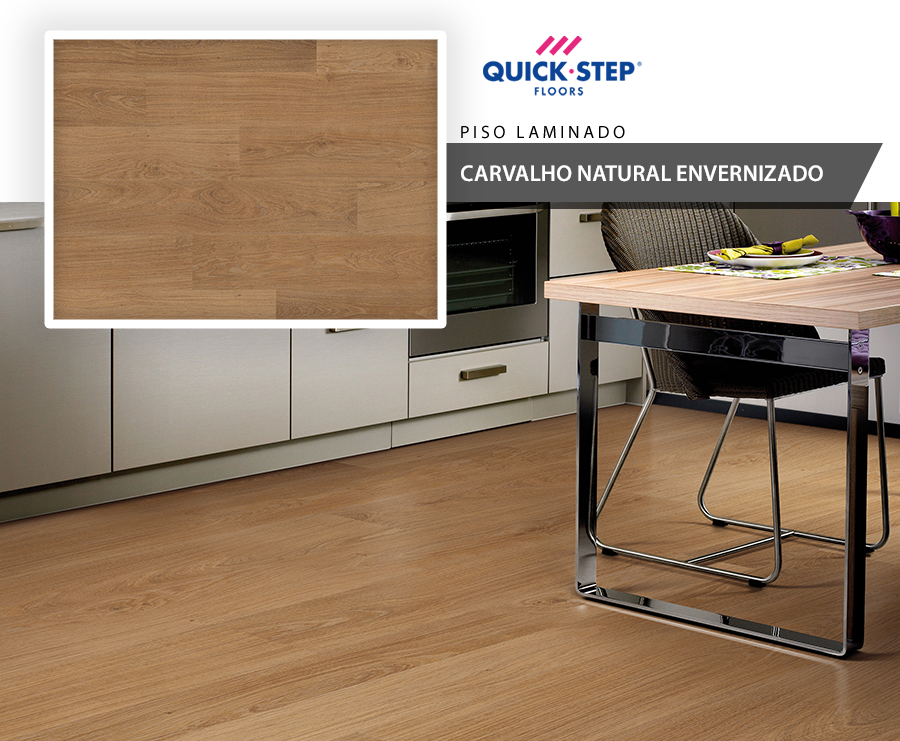 Piso Laminado - Quick Step Smart - Carvalho Natural Envernizado