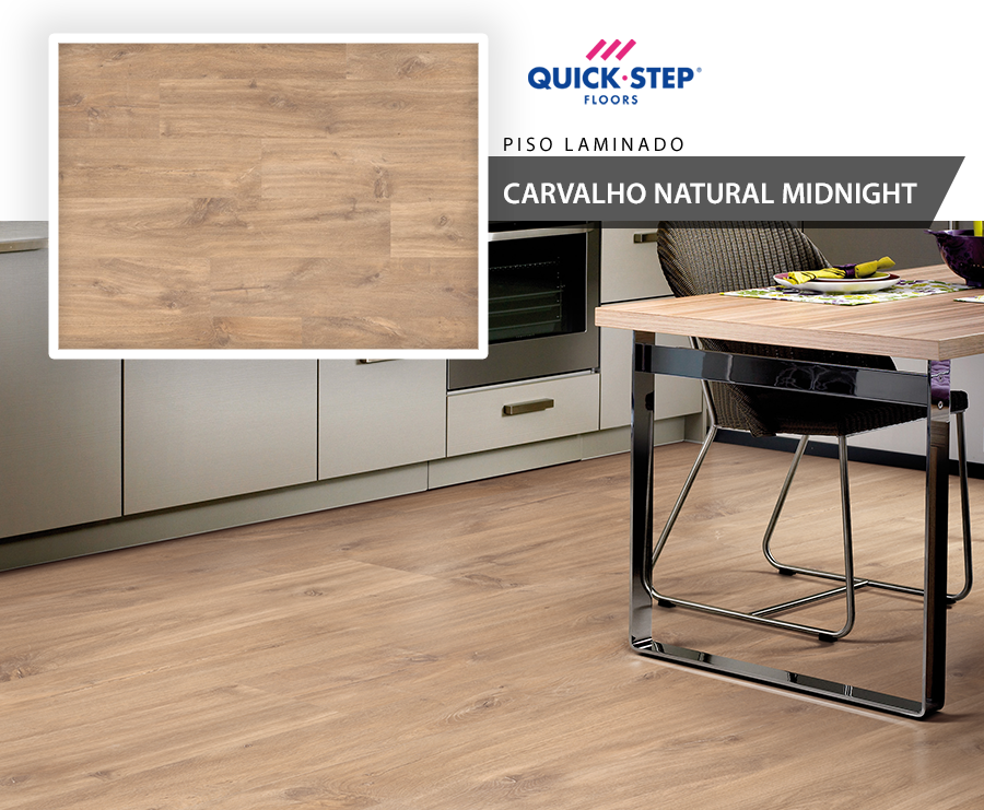 Piso Laminado - Quick Step Smart - Carvalho Natural Midnight